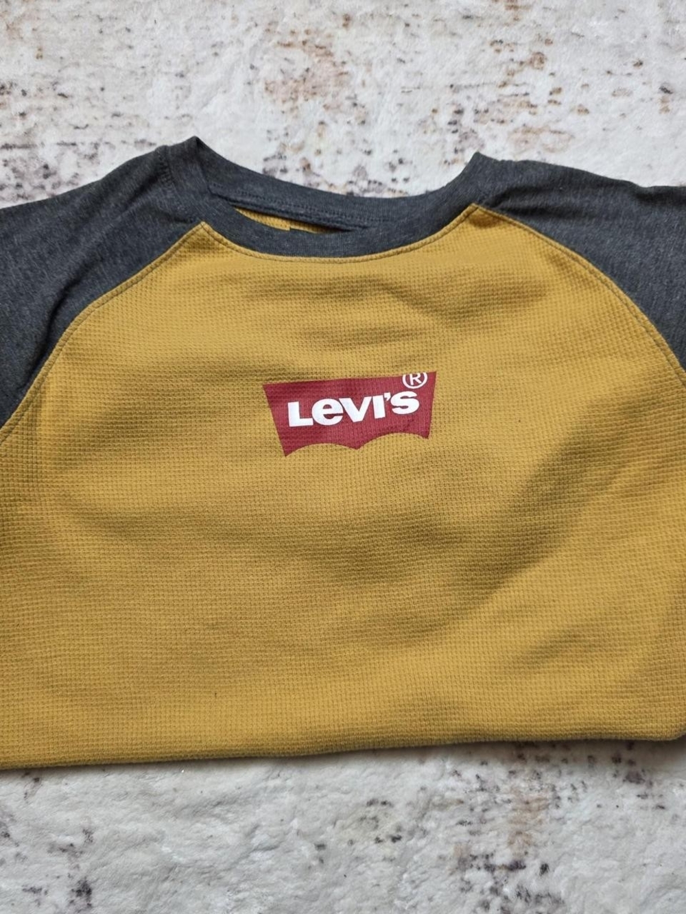 Levi's Boys Thermal Waffle Knit Shirt M 10-12